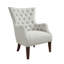 Fauteuil à oreilles capitonné Hannah