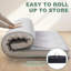 Matelas de sol japonais pliable, simple / double / grand, dortoir portable, gris-1707847802