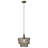 12"W Ankush Bronze-Finish Metal and Wood Pendant