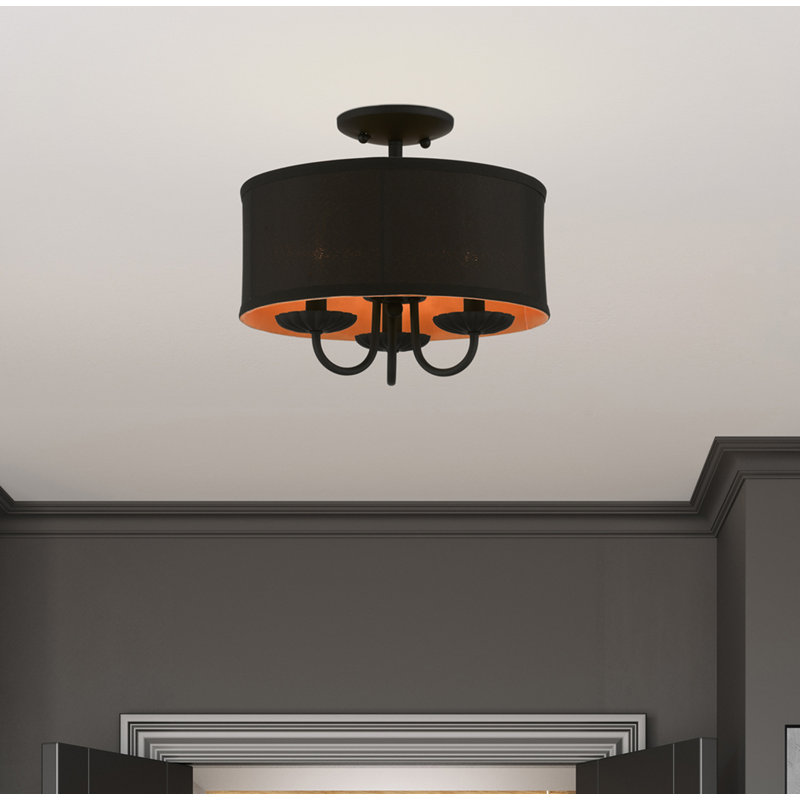 Byerley Semi Flush Mount, 11" H x 13" W x 13" D