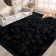 Tapis noir doux à poils longs