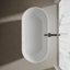 Baignoire de trempage autoportante blanche à surface solide de 67 po x 30 po avec trop-plein et bonde escamotable pour salle de bain MonBlari