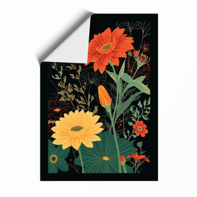 Gerbera Arrangement Botanical - Print