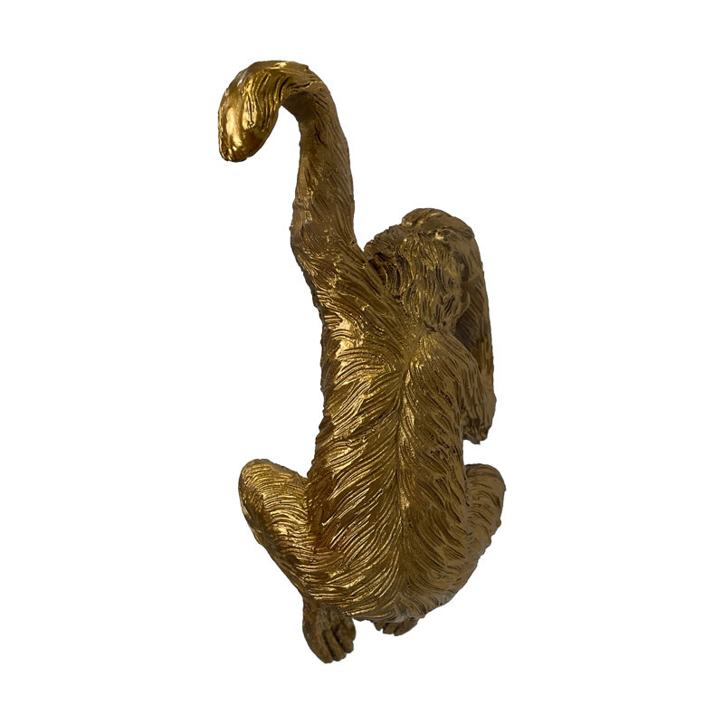 Rodrigo Monkey Plastic Garden Statue, Gold