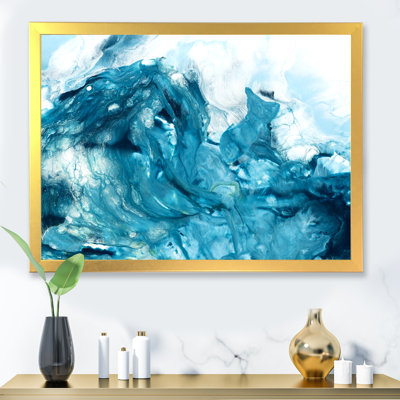 " Turquoise Liquid Art " Painting Print