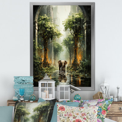«Elephant Gentle Giants Of Temple», reproduction sur toile