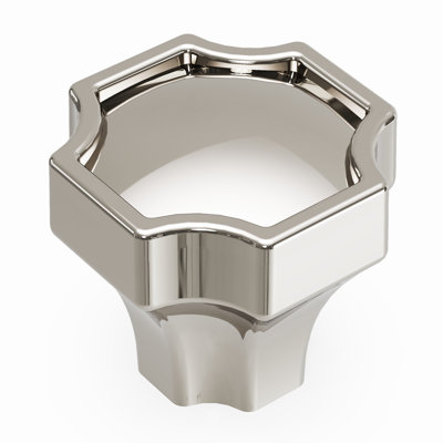 Poignée carrée de la collection Monarch - nickel poli de 1 1/4 po x 1 1/4 po - Quincaillerie transitionnelle pour tiroirs et armoires