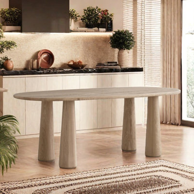Butter wind log dining table modern home