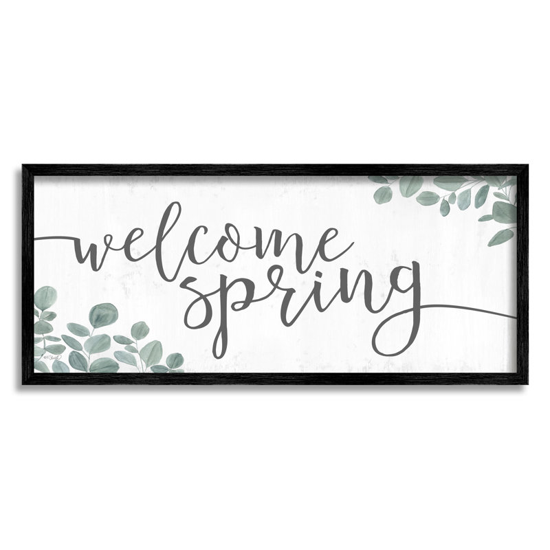Welcome Welcome, H 10 po x l 24 po x P 1,5 po, Giclée encadrée noir minuit