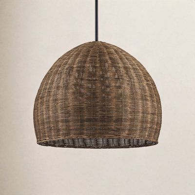 Pippa 1-Light Rattan Woven Pendant