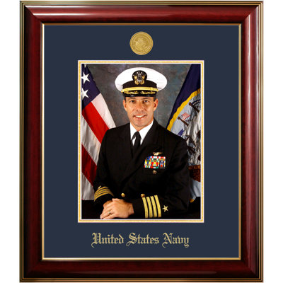 Cadre photo bleu marine portrait