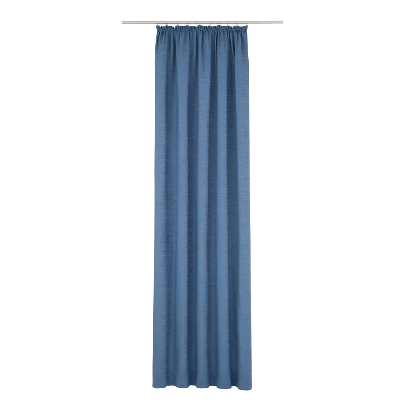Jaylene Room Darkening Single Curtain Panel, Blue, 270 W x 245 D cm