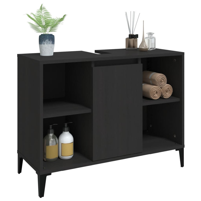 Skagway Freestanding Bathroom Cabinet, Black
