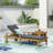 Durable Acacia Wood Chaise Lounge with Adjustable Seating and Non-Porous Cushions, for Outdoor Relaxation and Modern Decor.-2091746943-2091746818