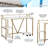 Techni Mobili Industrial Writing Desk, Gold