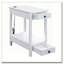 Table d'appoint blanche avec rangement USB