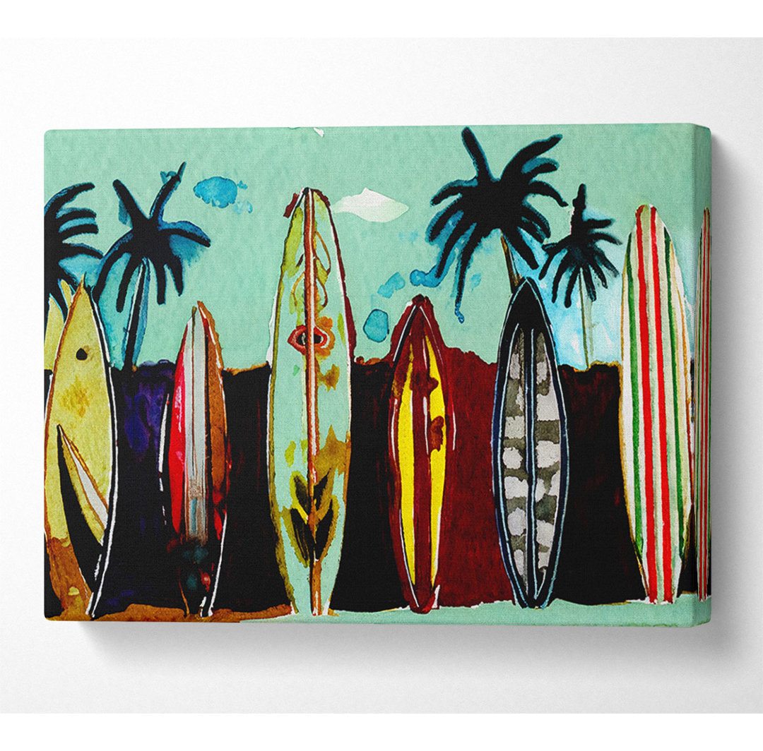 Surfboard Paradise - Kunstdrucke auf Leinwand