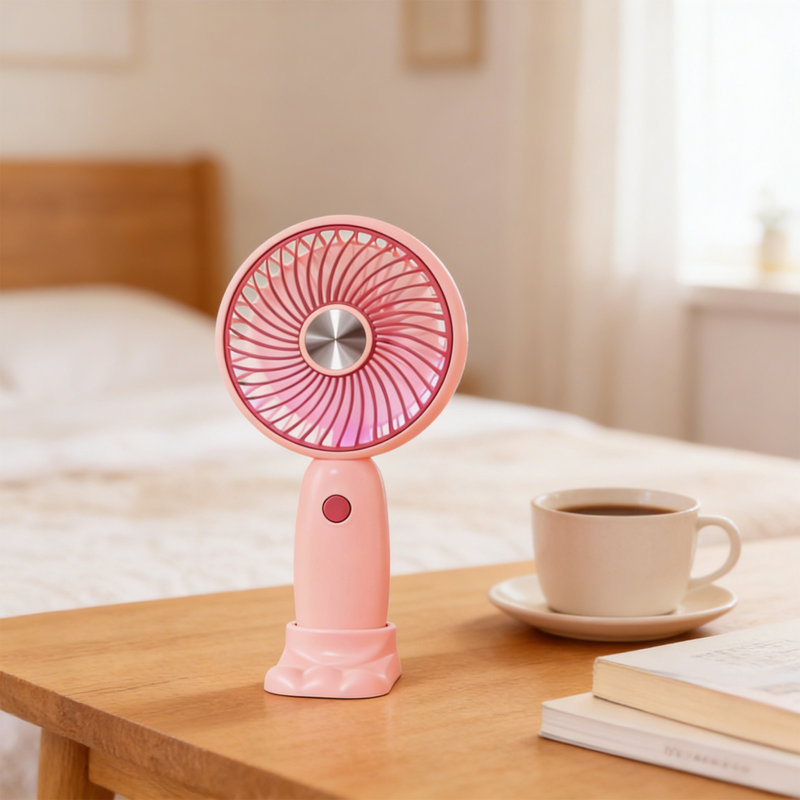 Petit ventilateur portatif pour étudiant USB, Rose