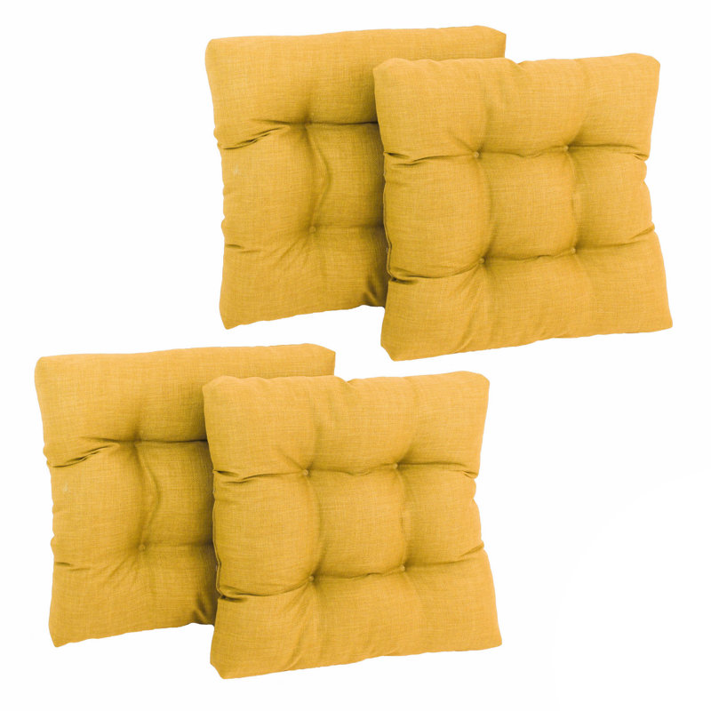 Outdoor 5'' Seat Cushion, Lemon, Micro Suede, 4