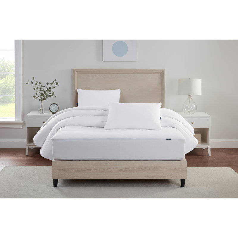 Serta Power Chill White Twin Mattress Topper with Stain Protection