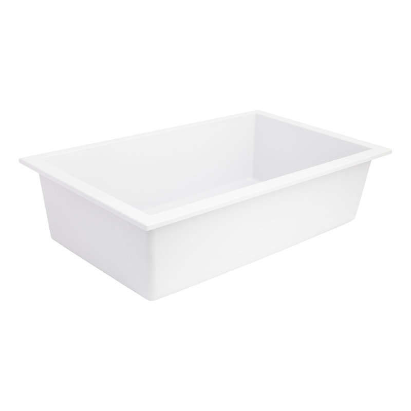 Holcomb 30 "L Undermount Kitchen Sink, Cloud White