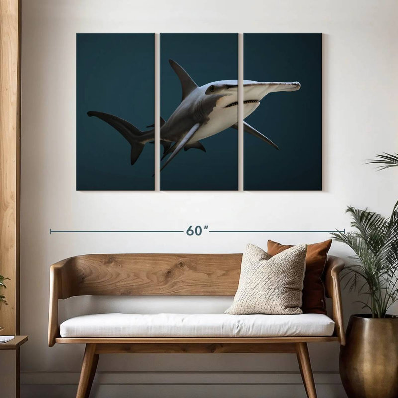 Great Hammerhead Shark, 32" H x 50" W