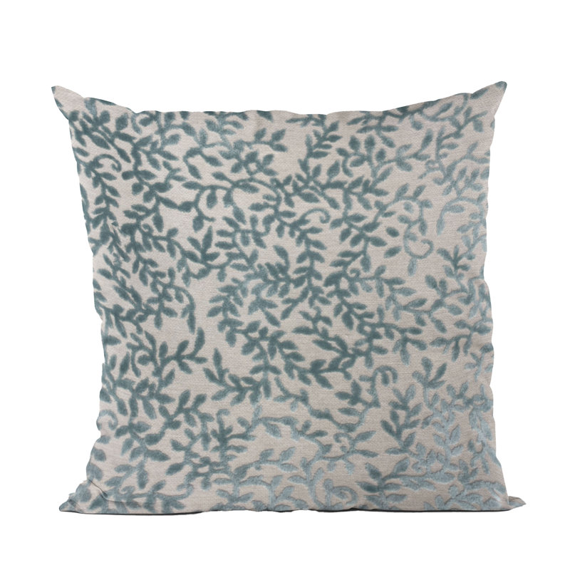 Coussin Plutus Whispering Vines, Rectangulaire, Sarcelle, H 12 po x l 20 po