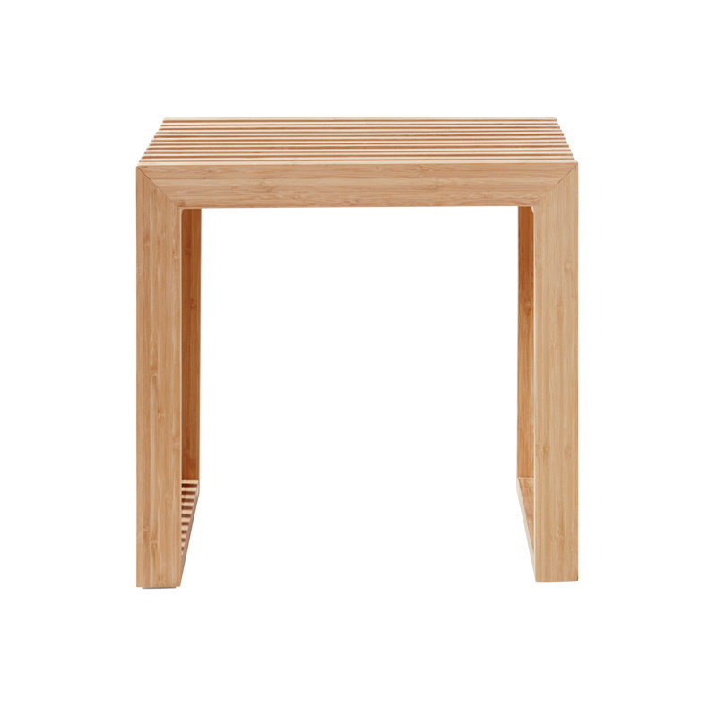 Riascos Solid Wood Accent Stool, Light Brown