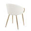 Chaise en métal doré et similicuir blanc-2013768557