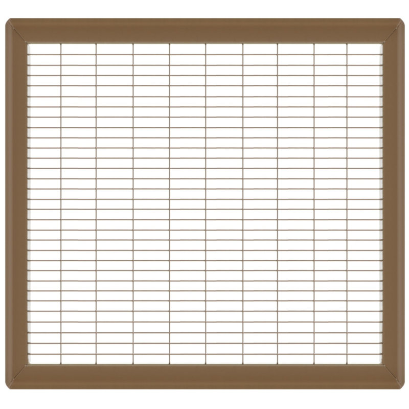 Gril de plancher brun de gros calibre, H 0,9 po x l 16 po x L 20 po