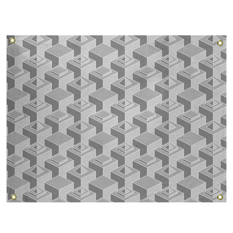 Tapisserie, H 26 po x l 36 po, gris