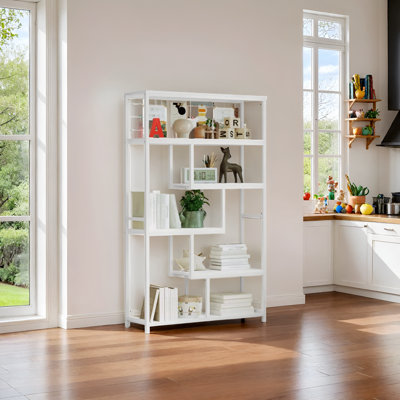 Suva 6-Shelf Tier Manufactured Wood Bookcase 