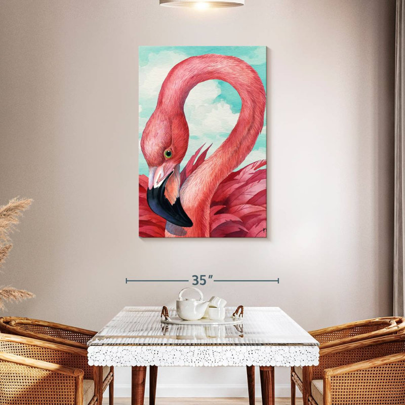 Brampt Fab Flamingo, 45" H x 30" W