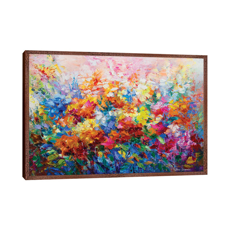 Summer Glory by Leon Devenice - Painting on Canvas, 101.6 cm H x 66.04 cm W, Brown Floater Framed