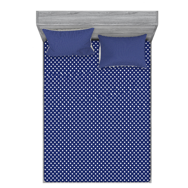 Pink Polka Dot Microfiber Queen Sheet Set with Pillowcase