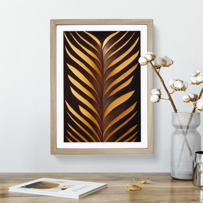 Golden Feather - Single Picture Frame Painting