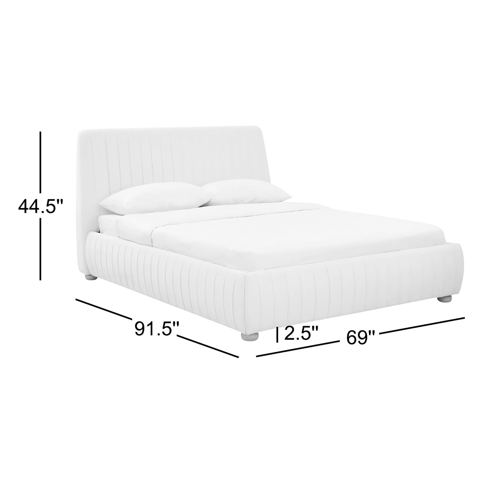 Chenille Platform Bed