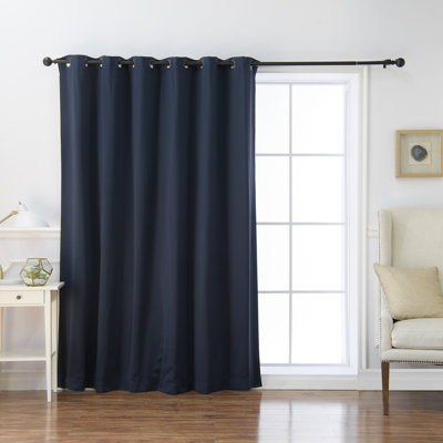 Scarsdale Solid Blackout Thermal Grommet Single Curtain Panel