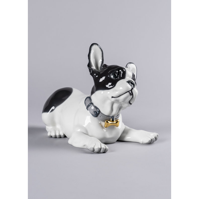 French Bulldog with Macarons Dog Figurine