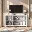 Buffet moderne avec tablettes réglables, pieds en bois massif et poignées en métal - Solution de rangement élégante pour le salon, la chambre à coucher ou l'espace de divertissement-27090511