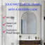 Armoire de salle de bain à miroir avec tablettes réglables, armoire encastrée arquée de 24 po x 36 po, cadre en métal noir mat, encastré et tablette
