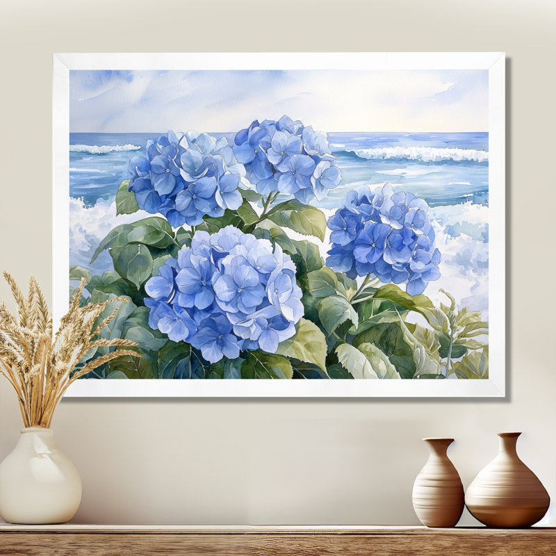 Ioab - Floral Wall Art, Reproduction encadrée d'une seule photo, H 12 po x l 20 po, Blanc
