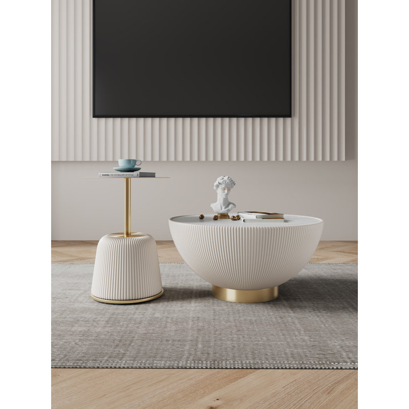 Thaine 2 - Piece Living Room Table Set, Cream