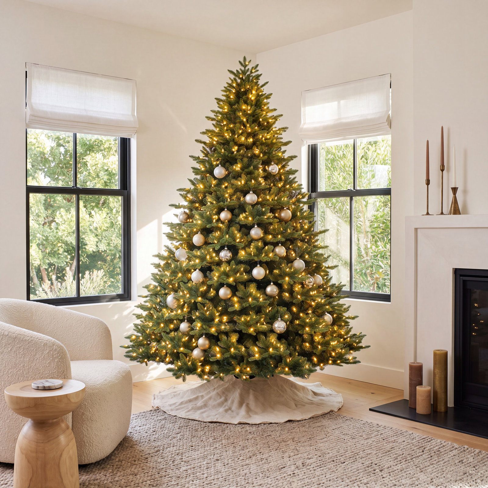 Noble 12' Pre-Lit Fir Christmas Tree