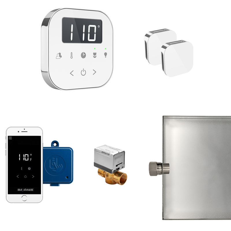 AirButler Max 240 Steam Generator Package, White/Polished Nickel