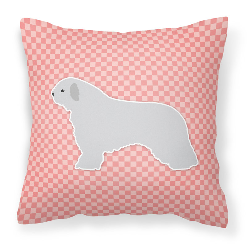 Coussin intérieur/extérieur espagnol water dog, H 18 po x l 18 po x P 3 po, Rose