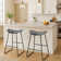 Younts Upholstered Counter Stool with Metal Frame