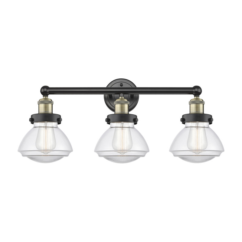 Almarosa 3 - Light Dimmable Vanity Light, Clear, Black Antique Brass