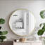 80CM Round Wall Gold Mirror For Bedroom Living Room-101575885