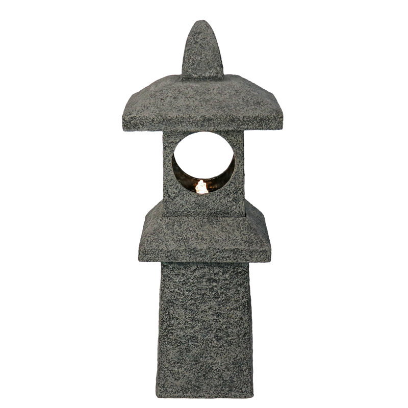 Fontaine d'eau d'extérieur de 34 po H 34 po avec DEL blanc chaud